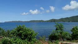 Dive into Lembeh at Hairball Resort - view of straights.